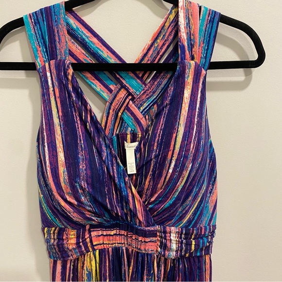Soma Multicolor Stripe Maxi Dress - Size L - Picture 3 of 6